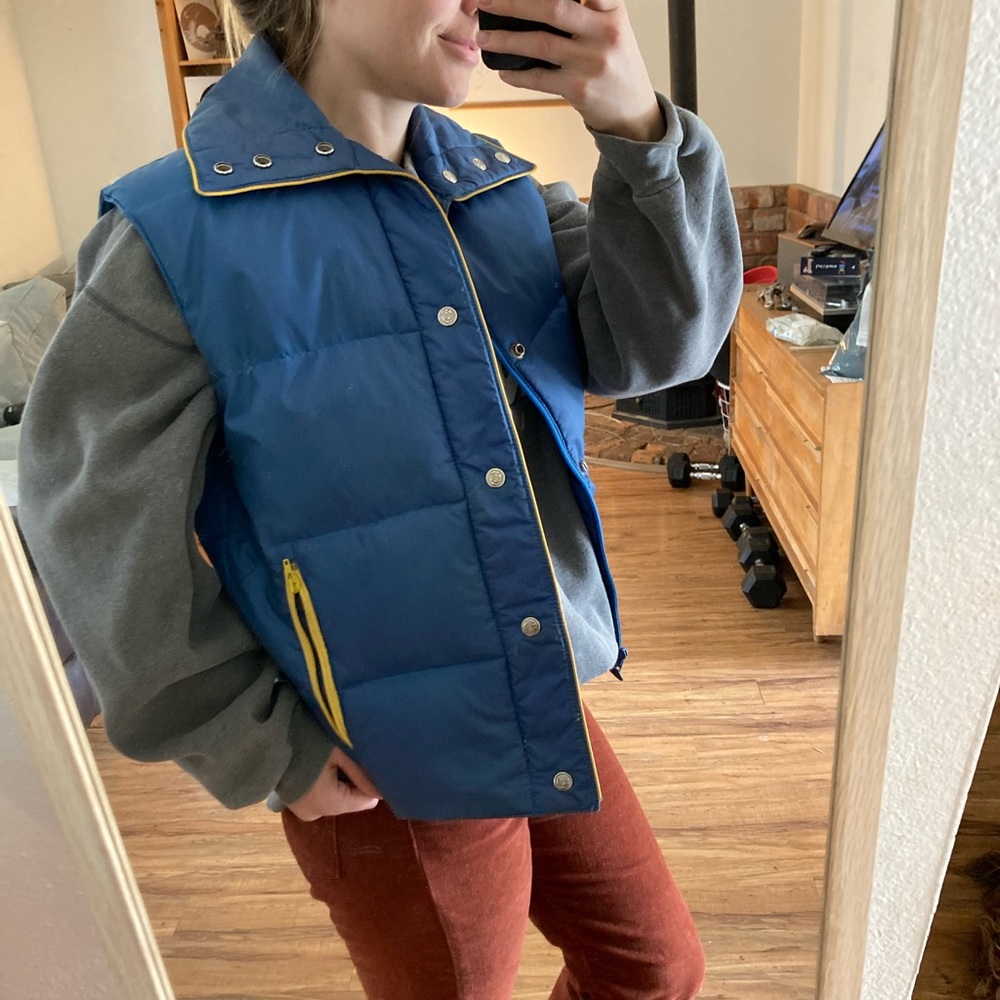 Puffy blue vest